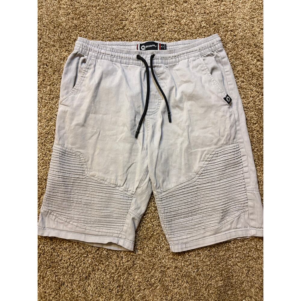 Akademiks Moto Biker Shorts Mens Size Medium Gray Drawstring Y2K